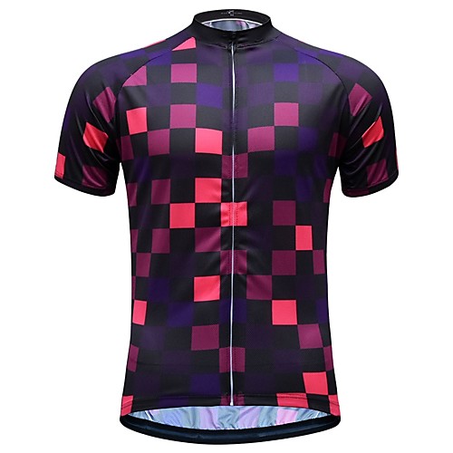 

JESOCYCLING Men's Short Sleeve Cycling Jersey Black Bike Jersey Top Mountain Bike MTB Road Bike Cycling Breathable Moisture Wicking Quick Dry Sports 100% Polyester Clothing Apparel / Stretchy