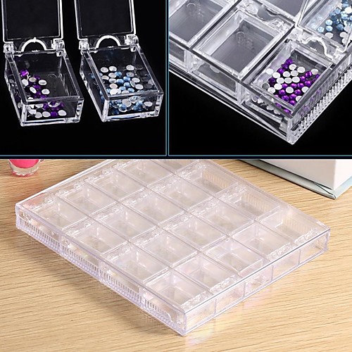 

1pc Plastics Eco-friendly Material Nail Art Accessories Multi Function Fashion Daily Nail Art Storage Box for