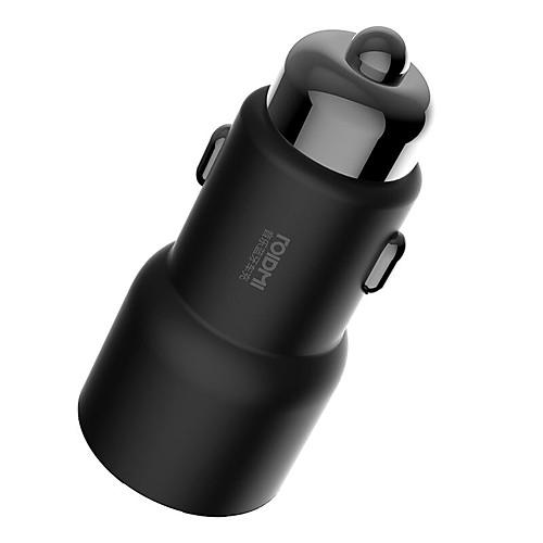 фото Roidmi автомобильное зарядное устройство Bluetooth Dual USB-порты многофункциональный металлический корпус автомобильное зарядное устройство Lightinthebox