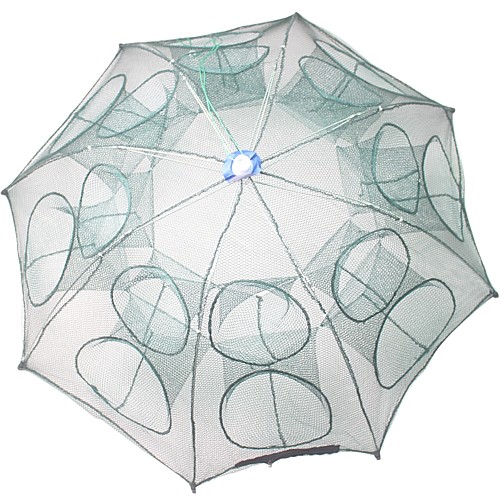 

Складной зонт рыболовный краб ловушка для креветок 0.65 m Нейлон 33 mm Портативные Прост в применении 16 лунок