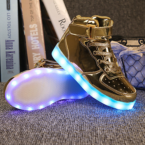 

Girls' LED / LED Shoes PU Sneakers Little Kids(4-7ys) / Big Kids(7years ) LED Gold / Silver Fall