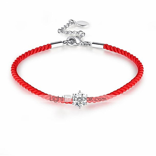 

Loom Bracelet Good Luck Bracelet Metal Alloy Rhinestone For Women's Line Shape Traditional / Vintage Good Luck New Year's Daily Festival High Quality Braided red rope chain Lucky Wish Bracelet 1pc