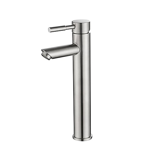 

Bathroom Sink Faucet - New Design Nickel Brushed Free Standing Single Handle One HoleBath Taps