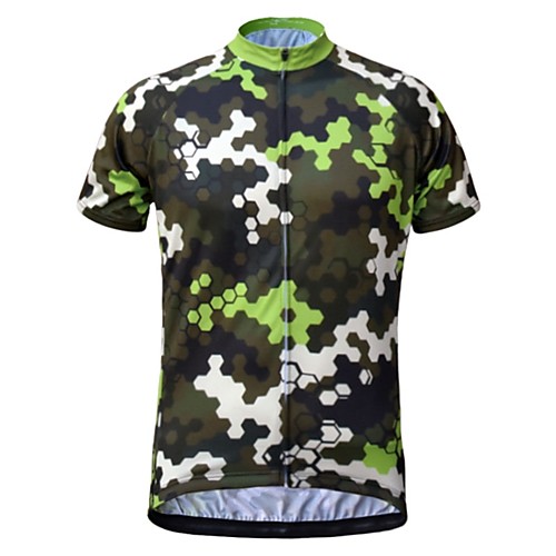 

JESOCYCLING Men's Short Sleeve Cycling Jersey Camouflage Bike Jersey Top Mountain Bike MTB Road Bike Cycling Breathable Moisture Wicking Quick Dry Sports 100% Polyester Clothing Apparel / Stretchy