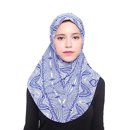 

Women's Vintage Hijab - Solid Colored Criss Cross