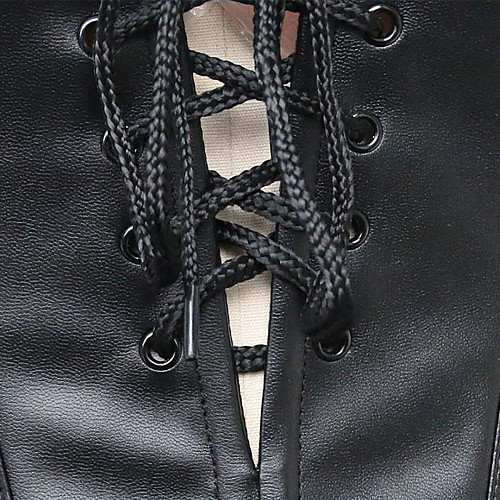 фото Косплей без лямок классический корсет steampunk ассиметричный корсет жен. спандекс костюм черный винтаж косплей короткий Lightinthebox
