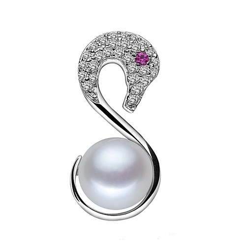 

Freshwater Pearl Pendant Pearl Pink Pearl For Women's Animal Glam Elegant Fashion Party Event / Party High Quality Swan Swan 1pc / S925 Sterling Silver