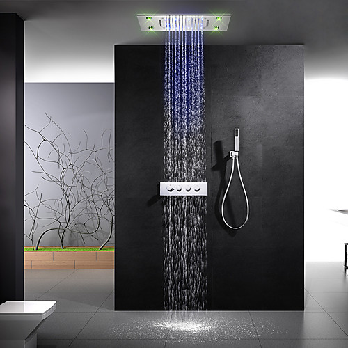

Смеситель для душа - Современный Хром Душевая система Керамический клапан Bath Shower Mixer Taps / Латунь