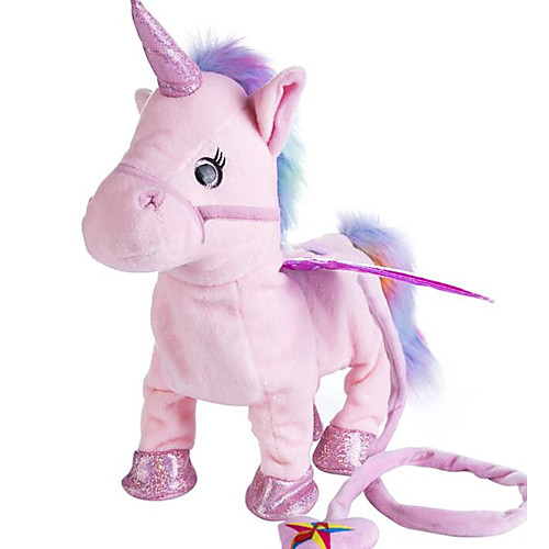 

Unicorn Talking Stuffed Animals Plush Toy Stuffed Animal Plush Toy Animals Singing Walking Cotton / Polyester PPABS All Toy Gift 1 pcs