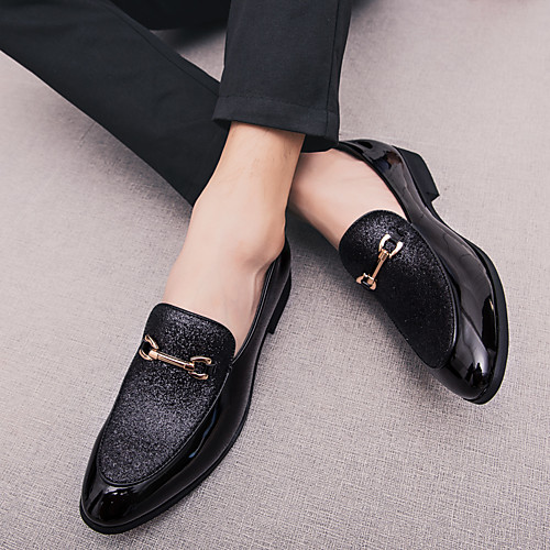 

Men's Formal Shoes PU Spring & Summer / Fall & Winter Casual / British Loafers & Slip-Ons Black