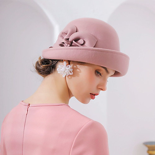 фото Чудесная миссис мейзел жен. взрослые дамы ретро фетровые шляпы шляпа коричневый розовый красный винтаж цветы шерсть головные уборы лолита аксессуары Lightinthebox