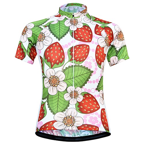 

JESOCYCLING Women's Short Sleeve Cycling Jersey White Floral Botanical Bike Jersey Top Mountain Bike MTB Road Bike Cycling Breathable Moisture Wicking Quick Dry Sports 100% Polyester Clothing Apparel
