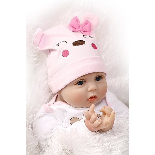 фото Npk doll куклы реборн дети reborn baby doll 22 дюймовый силикон винил - новорожденный как живой милый стиль ручная работа безопасно для детей non toxic детские девочки игрушки подарок / ce lightinthebox