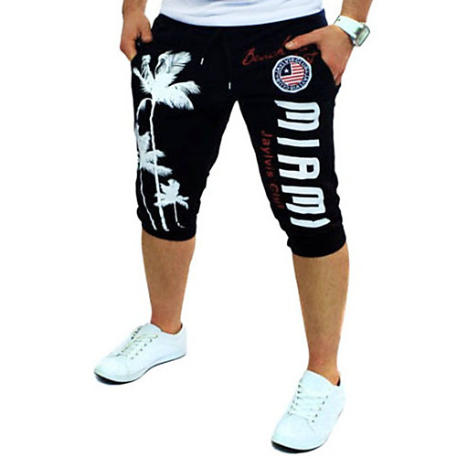 

Active / Basic Daily Sports Loose / Active / Chinos Pants - Letter Print Red Blue Light gray L XL XXL