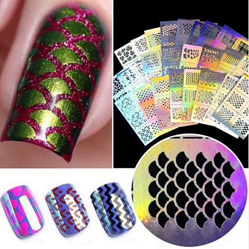 

24 pcs Полые наклейки для ногтей Креатив маникюр Маникюр педикюр Многофункциональный / Лучшее качество модный / Мода Повседневные