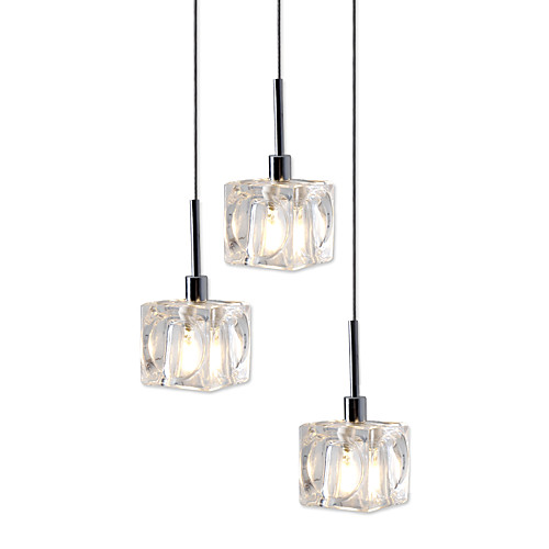 

UMEI™ 3-Light Подвесные лампы Рассеянное освещение Хром Металл Хрусталь, LED, Конструкторы 110-120Вольт / 220-240Вольт Теплый белый / Белый Лампочки включены