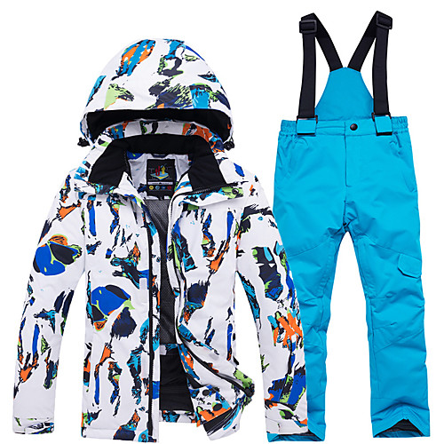 

ARCTIC QUEEN Boys' Girls' Ski Jacket with Pants Skiing Camping / Hiking Snowboarding Windproof Warm Breathability POLY Eco-friendly Polyester Tracksuit Bib Pants Top Ski Wear / Winter