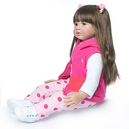 фото Npkcollection npk doll куклы реборн кукла для девочек девочки 24 дюймовый как живой новый дизайн искусственная имплантация коричневые глаза детские девочки игрушки подарок Lightinthebox