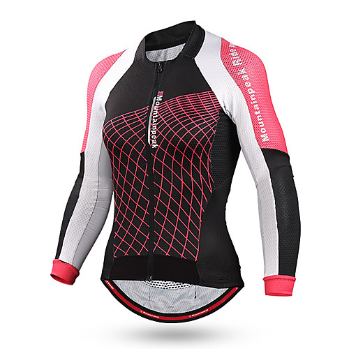 

Mountainpeak Women's Long Sleeve Cycling Jersey Winter Fleece Coolmax Elastane Pink Bike Jersey Top Mountain Bike MTB Road Bike Cycling Breathable Quick Dry Moisture Wicking Sports Clothing Apparel