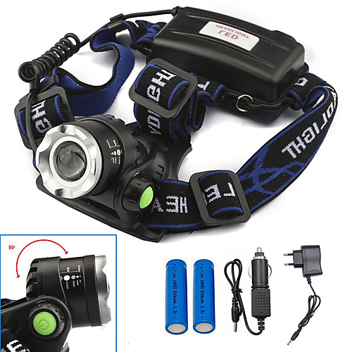 

U'King Headlamps Headlight 2000 lm LED LED 1 Emitters 3 Mode with Batteries and Chargers Zoomable Adjustable Focus Compact Size Easy Carrying Camping / Hiking / Caving Everyday Use Cycling / Bike