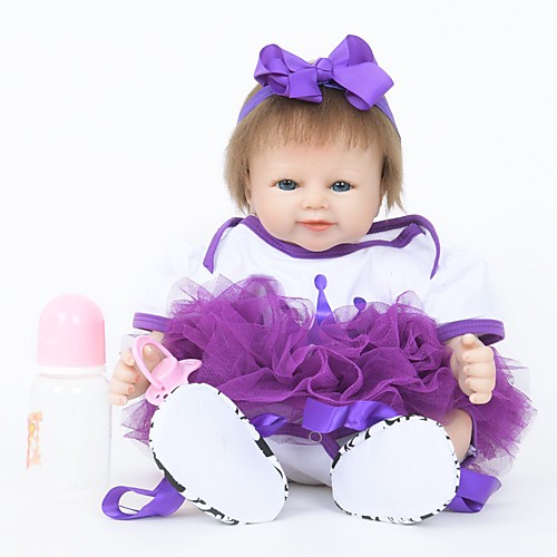 

FeelWind Reborn Doll Girl Doll Baby Girl 18 inch Silicone Vinyl - lifelike Handmade Cute Kids / Teen Non-toxic Kid's Unisex Toy Gift