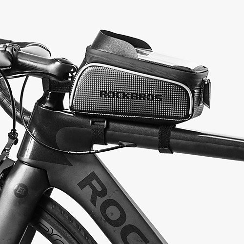 фото Rockbros сотовый телефон сумка бардачок на раму 6 дюймовый сенсорный экран отражение водонепроницаемость велоспорт для все сотовый телефон iphone x iphone xr черный / iphone xs / iphone xs max Lightinthebox