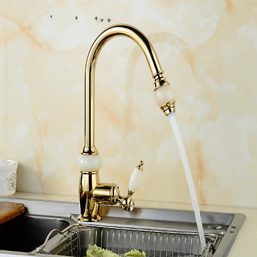 

Kitchen faucet - Single Handle One Hole Electroplated Standard Spout / Tall / ­High Arc Other Ordinary Kitchen Taps