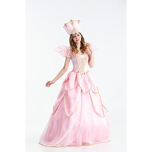 фото Принцесса косплэй kостюмы взрослые жен. платья рождество хэллоуин карнавал фестиваль / праздник тюль хлопок розовый карнавальные костюмы принцесса Lightinthebox