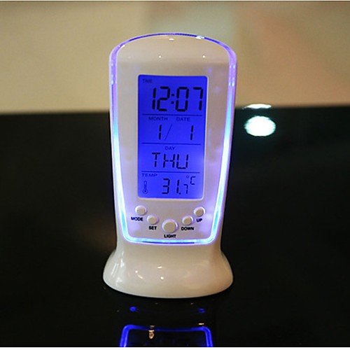 

цифровой светодиодный настольный будильник термометр таймер календарь настольный декор люминесценция музыкальные часы