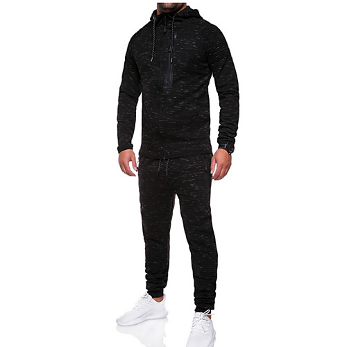 

Муж. Классический Толстовка / Activewear Set - Однотонный