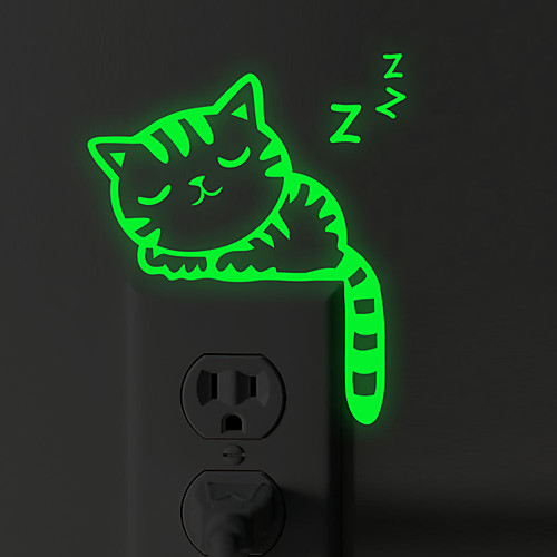 фото Наклейки для выключателя света - светящиеся наклейки животные гостиная / спальня / ванная комната lightinthebox