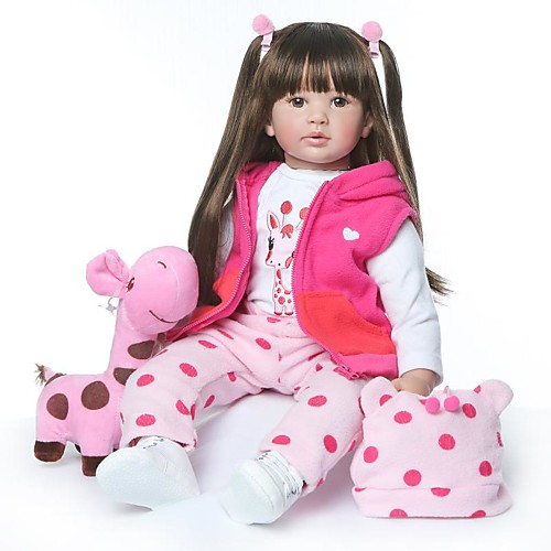 фото Npkcollection npk doll куклы реборн кукла для девочек девочки 24 дюймовый как живой новый дизайн искусственная имплантация коричневые глаза детские девочки игрушки подарок Lightinthebox