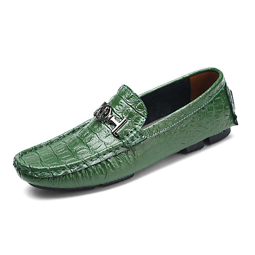 

Муж. Кожаные ботинки Кожа Весна На каждый день / Английский Мокасины и Свитер Для прогулок Коричневый / Зеленый / Тёмно-синий