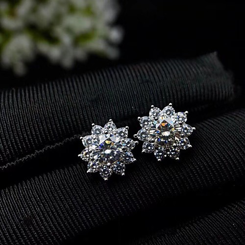 

Жен. Белый Бриллиант Классический Серьги-гвоздики Серьги-слезки Серьги-кольца Позолота 18К Серьги Сердце Звезда Подсолнух Простой Природа Романтика корейский Бижутерия Белый Назначение / 1 пара