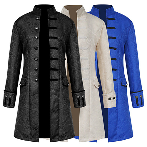 фото Ретро средневековый пальто муж. костюм черный / белый / синий винтаж косплей для вечеринок выпускной длинный рукав Lightinthebox