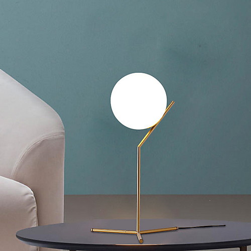 

нордический современный минималистский белый стеклянный шарик настольная лампа золото прикроватные настольные лампы светодиодные настольные светильники для спальни гостиной пол кровать