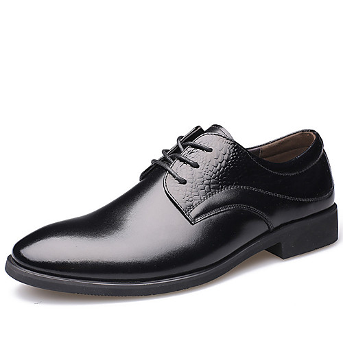 

Men's Formal Shoes Leather / Cowhide Spring & Summer / Fall & Winter Business / Casual Oxfords Breathable Black / Brown