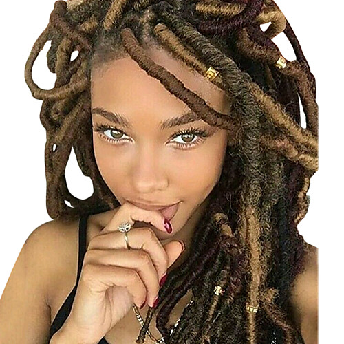 

Волосы для кос Кудрявый Дреды / Faux Locs Искусственные волосы 1pack, 24 корня / пакет косы волос 14 дюймовый Средние Мягкость / Новое поступление / 100% волосы канекалона