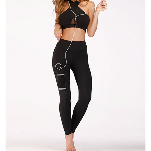 

Жен. Классический Леггинсы - Однотонный Завышенная