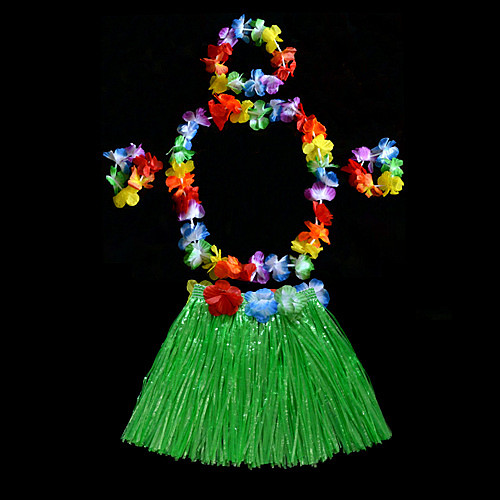 фото Гавайский хула танцор детские мальчики девочки активный гавайские костюмы назначение пвх цветочный принт рождество хэллоуин карнавал юбки головные уборы neckwear Lightinthebox