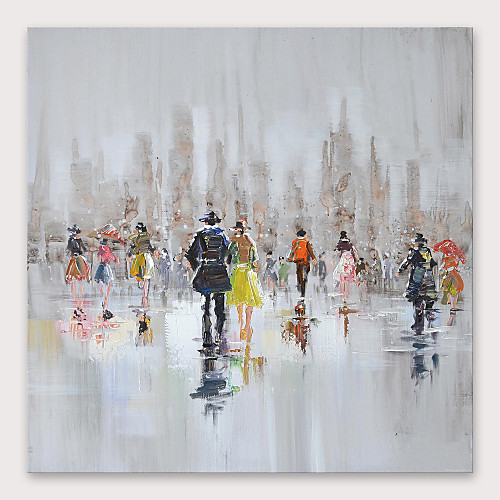 

Oil Painting Hand Painted - Abstract Modern Stretched Canvas