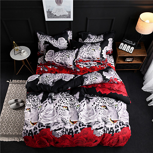 

Пододеяльник наборы 3D Полиэстер / Хлопок / Полиэстер С принтом 4 предметаBedding Sets