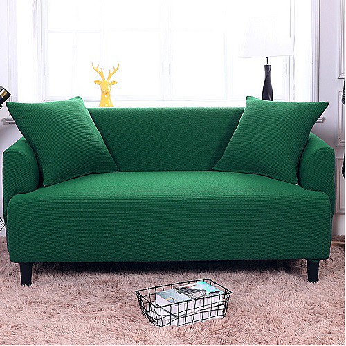 

чехлы на диваны однотонная реактивная печать полиэстер / многоцветный зелено-серый чёрный чехол для дивана