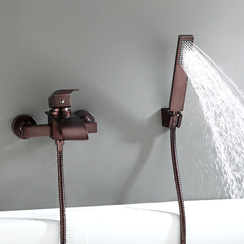 

Смеситель для ванны / Смеситель для ванной - Античный Начищенная бронза На стену Керамический клапан Bath Shower Mixer Taps