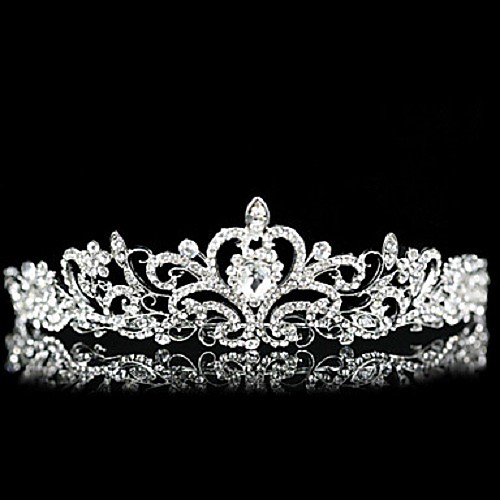 

Сплав Диадемы с Crystal / Rhinestone 1 шт. Свадьба Заставка