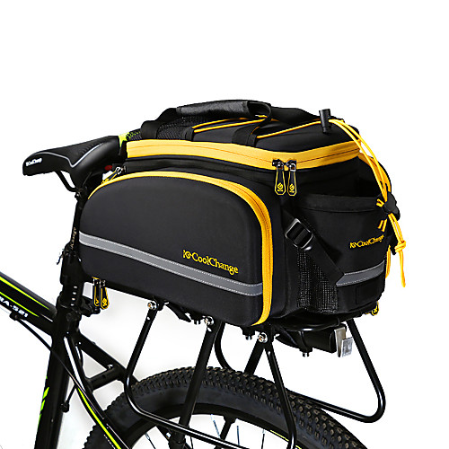 фото Coolchange 10-35 l сумка на багажник велосипеда / сумка на бока багажника велосипеда сумки на багажник велосипеда ремешок большая вместимость водонепроницаемость велосумка/бардачок / компактность Lightinthebox