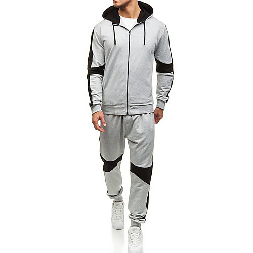 

Муж. Классический Толстовка / Activewear Set - Однотонный