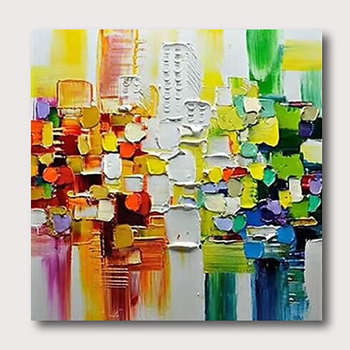 

Oil Painting Hand Painted - Abstract Comtemporary Modern Stretched Canvas