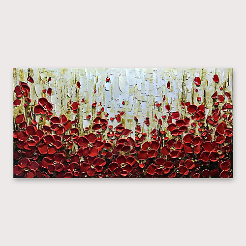 

Oil Painting Hand Painted - Floral / Botanical Modern Stretched Canvas