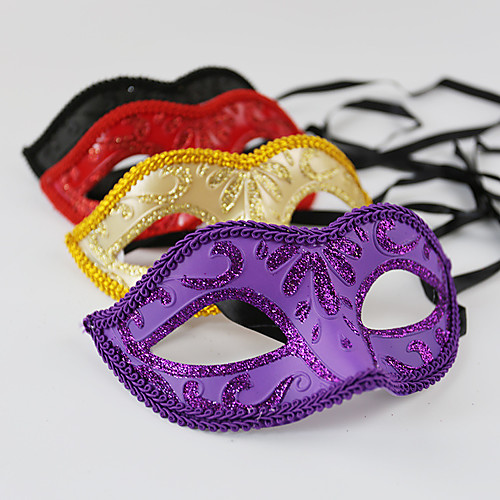 фото Косплей венецианская маска / половинная маска взрослые хэллоуин жен. лиловый / красный / золотой пластик для вечеринок косплэй аксессуары хэллоуин / карнавал / маскарад костюмы / мужской Lightinthebox